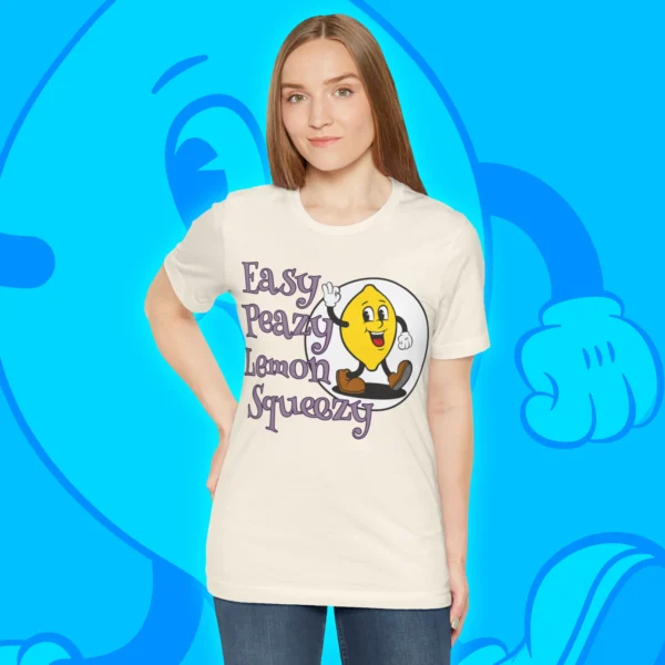 Easy Peazy Lemon Squeezy T-Shirt Natural Model
