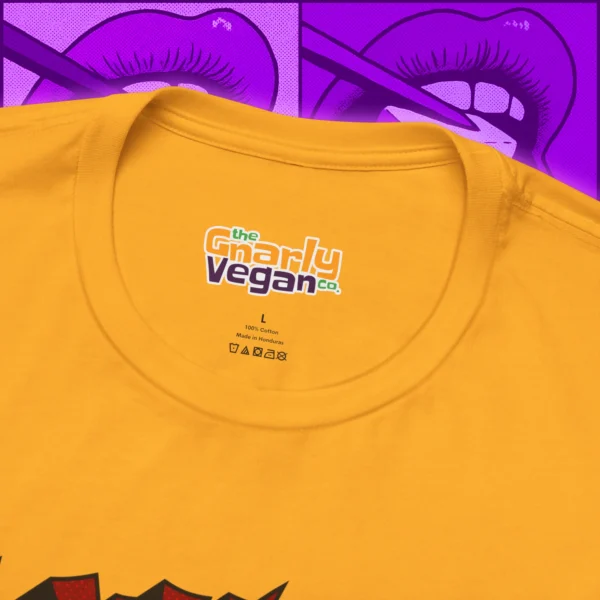 I Want TOFU Tonight T-Shirt Gold Neck Tag
