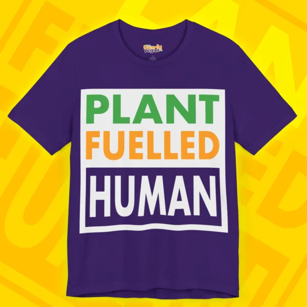 Plant Fuelled Human T-Shirt Purple Mockup
