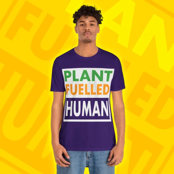 Plant Fuelled Human T-Shirt Purple Model