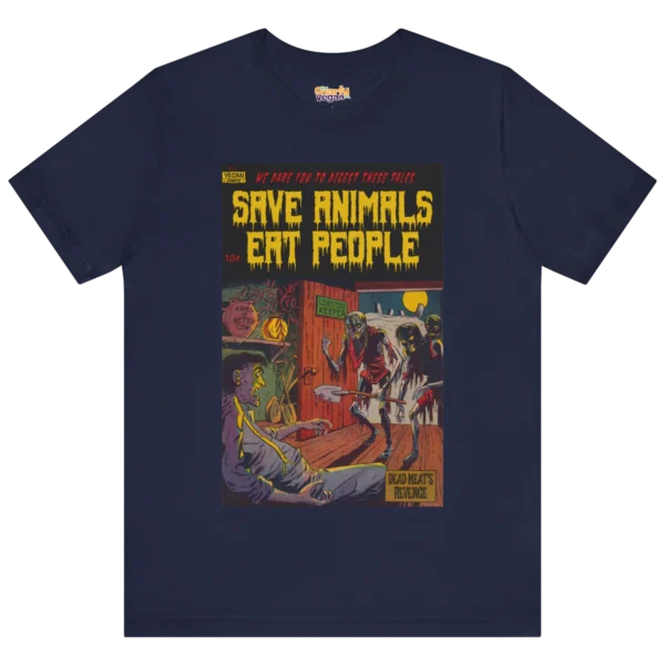 Save Animals Eat people T-Shirt Navy