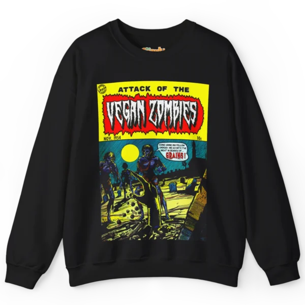 Attack Of The Vegan Zombies Sweatshirt Black