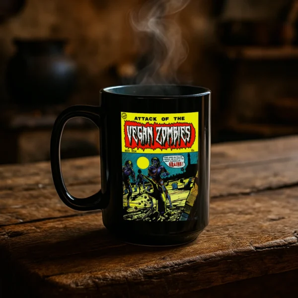 Attack of the Vegan Zombies Coffee Mug 15oz Mockup