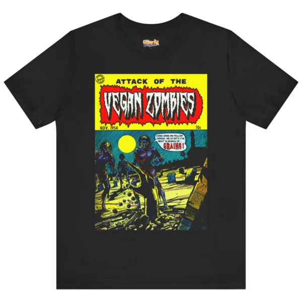 Attack of the Vegan Zombies T-Shirt Black