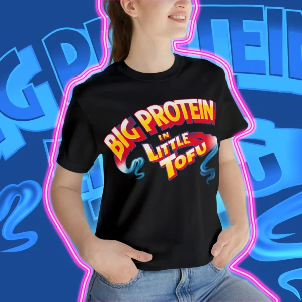 Big Protein In Little Tofu T-Shirt Black Model