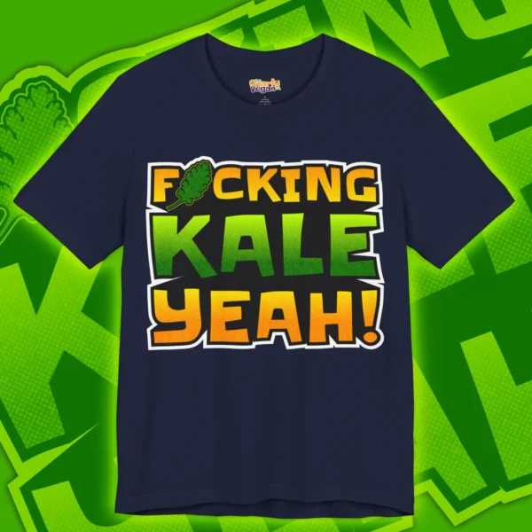 Fucking Kale Yeah T-Shirt Navy Mockup