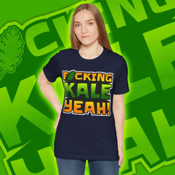Fucking Kale Yeah T-Shirt Navy Model