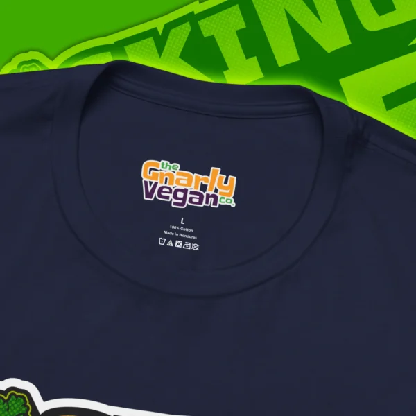 Fucking Kale Yeah T-Shirt Navy Neck Tag