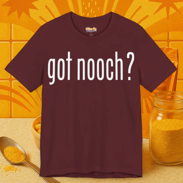Got Nooch T-Shirt Maroon Mockup