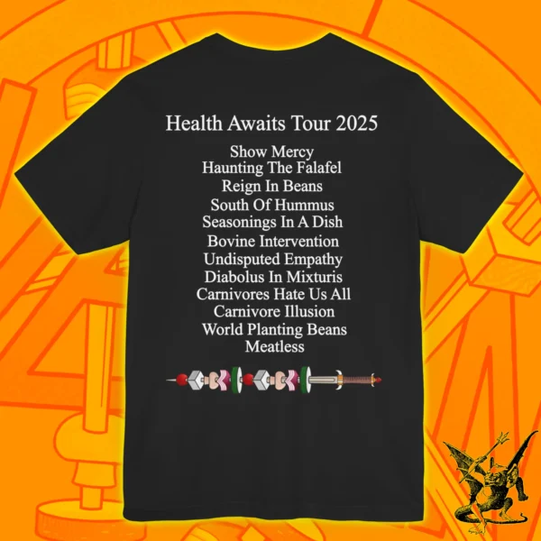 Health Awaits T-Shirt Black Backside