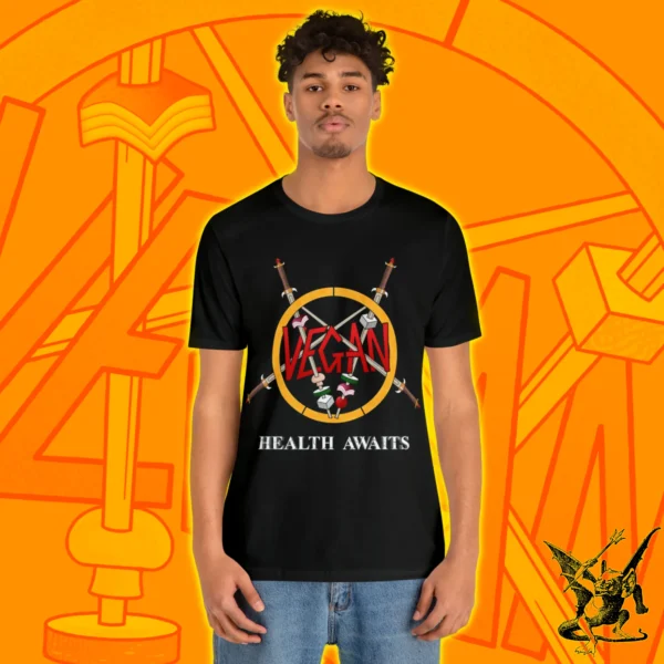 Health Awaits T-Shirt Black Model