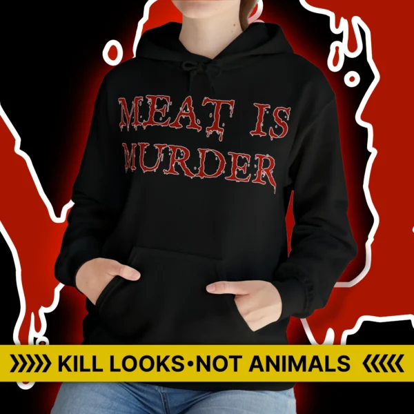 Meat Is Murder Hoodie Black Model 2