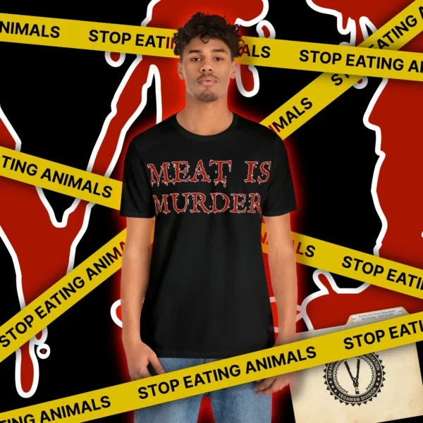 Meat Is Murder T-Shirt Black Model