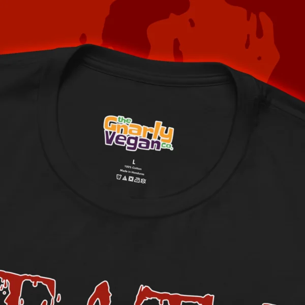 Meat Is Murder T-Shirt Black Neck Tag
