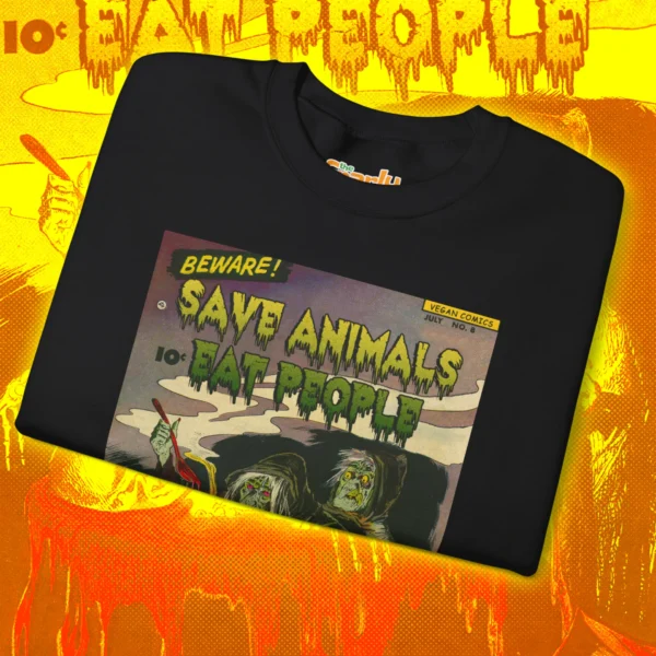Save Animals Eat People 2 Sweatshirt Mockup