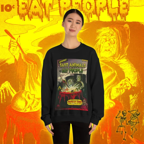 Save Animals Eat People 2 Sweatshirt Model2