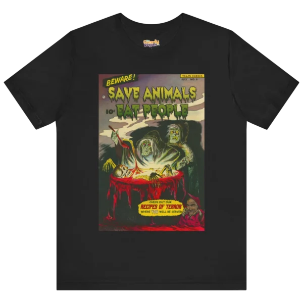 Save Animals Eat People 2 T-Shirt Black