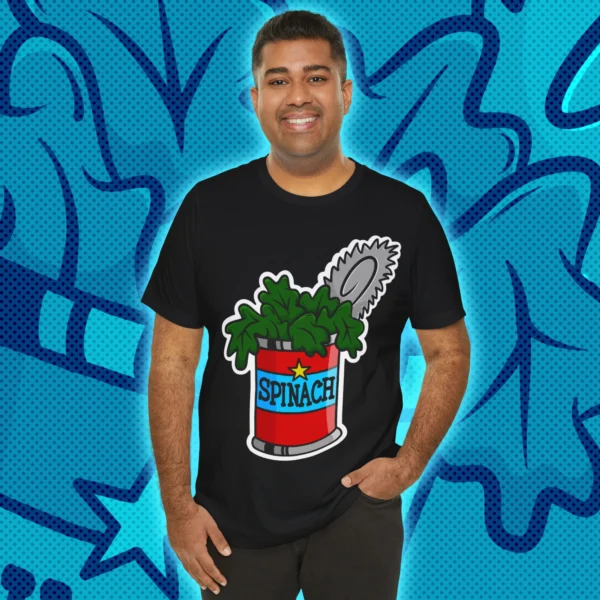 Spinach Fuelled Human T-Shirt Black Model