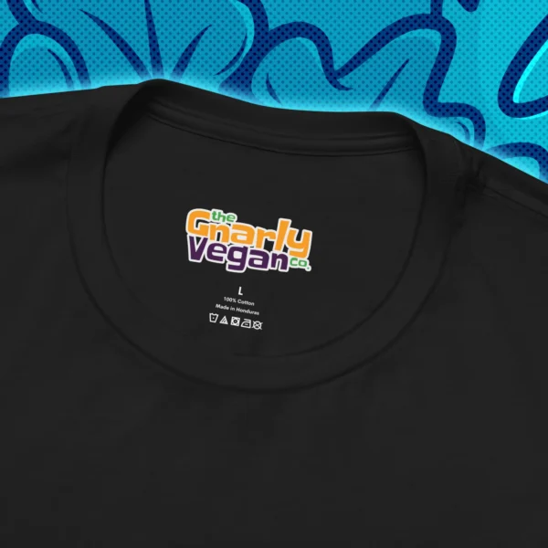 Spinach Fuelled Human T-Shirt Black Neck Tag