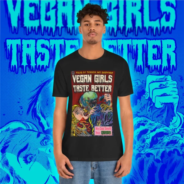 Vegan Girls Taste Better T-Shirt Black Model