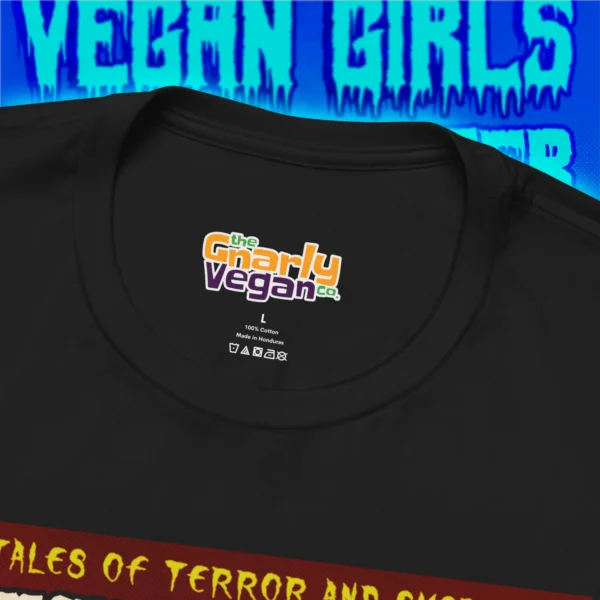 Vegan Girls Taste Better T-Shirt Black Neck Tag