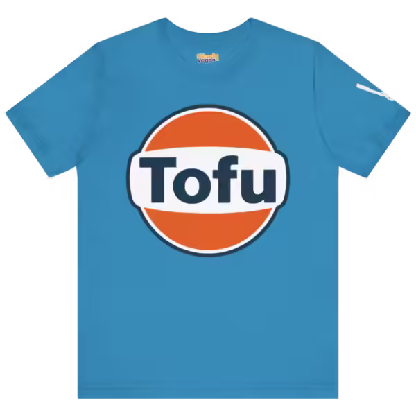 Fuelled By Tofu aqua vegan graphic t-shirt